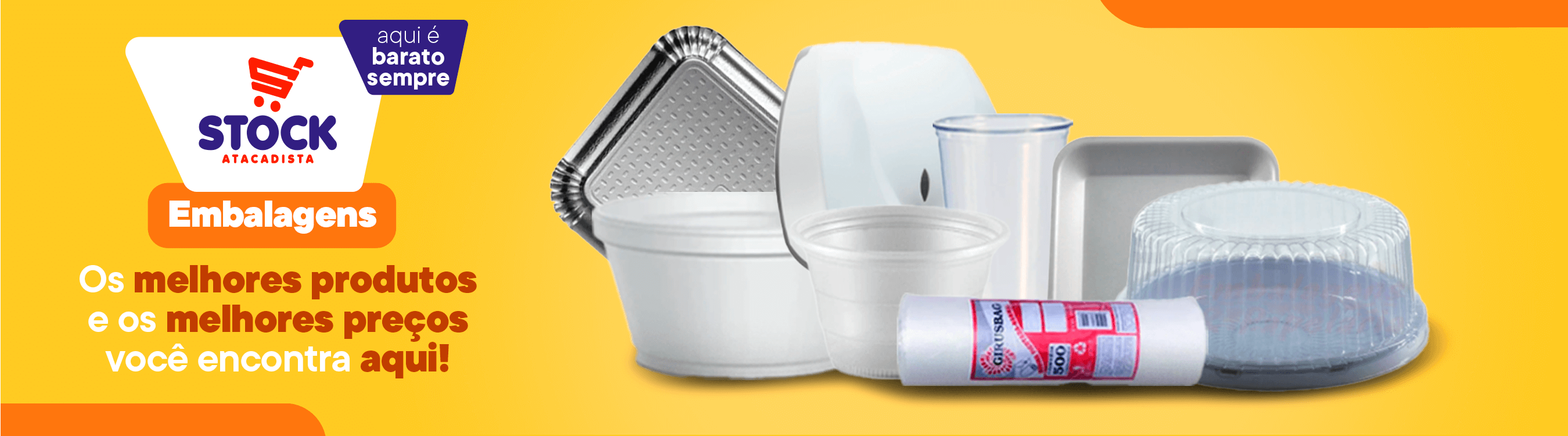 Background do cabeçalho da página stock embalagens