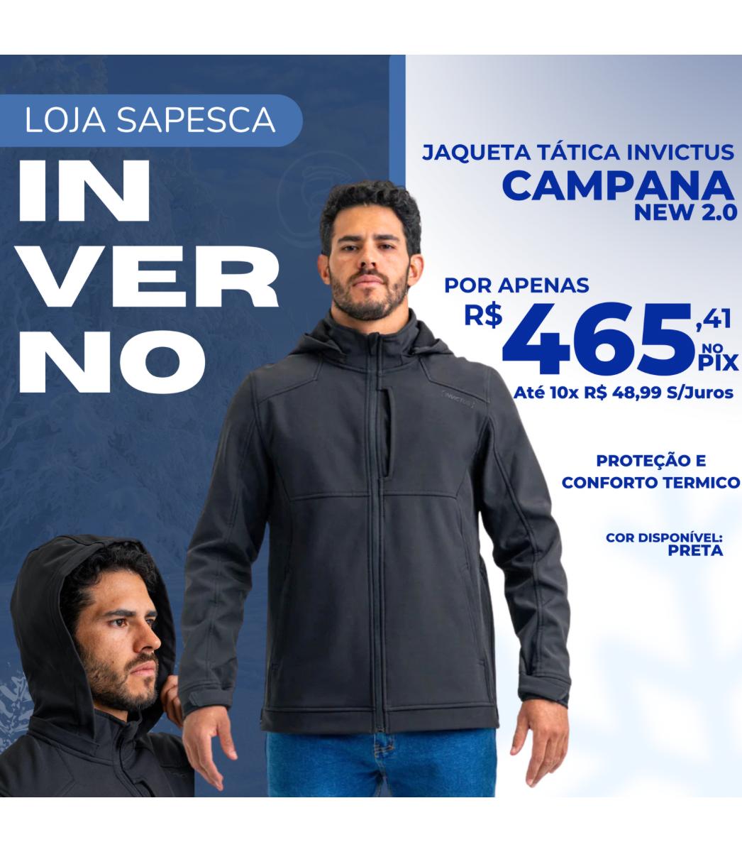 JAQUETA TÁTICA CAMPANA NEW 2.0 INVICTUS - PRETA